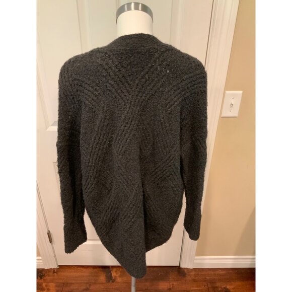 Moth Gray Thick Knit Open Knit Cardigan, Size Small - Picture 4 of 5